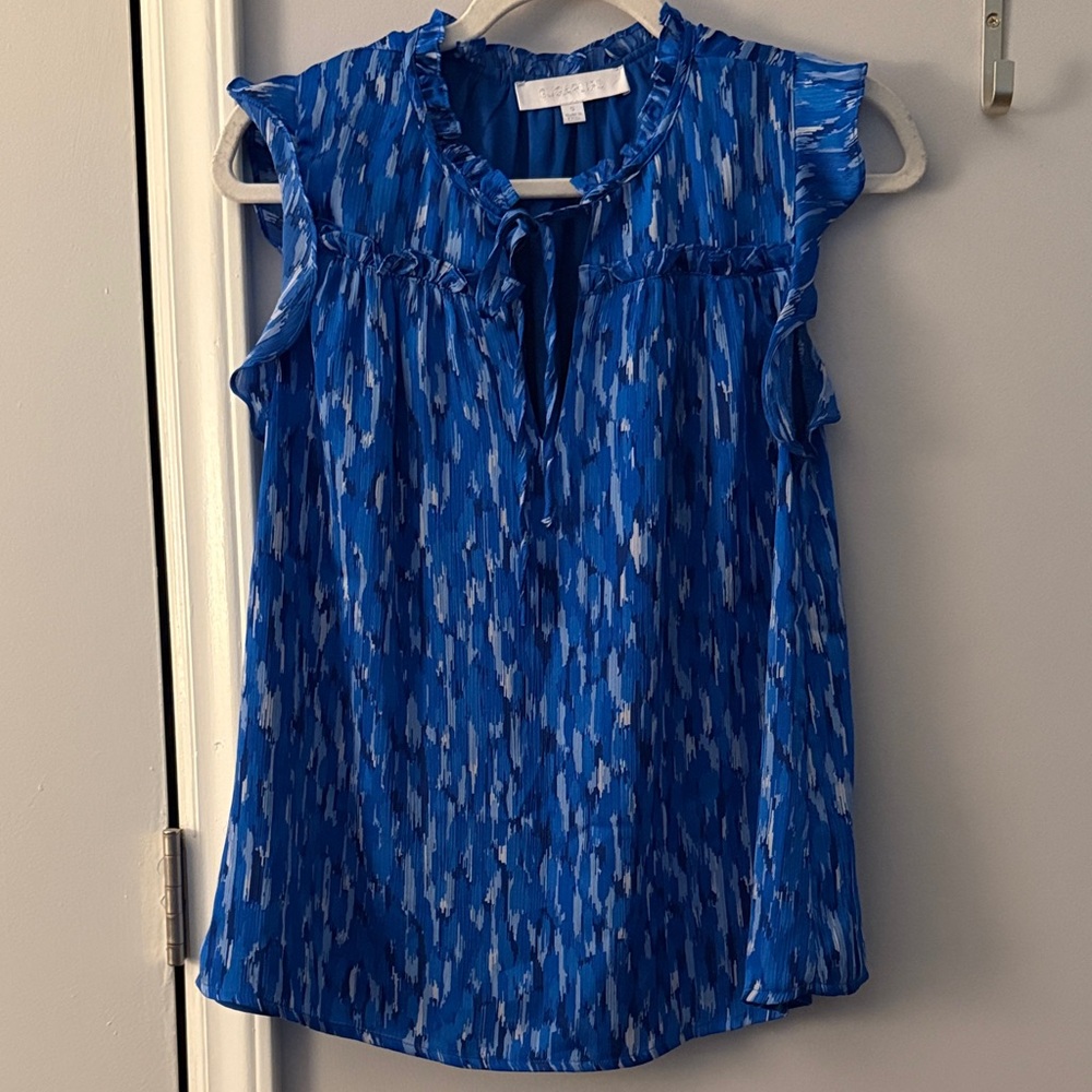 Sugarlips Blue Patterned Blouse